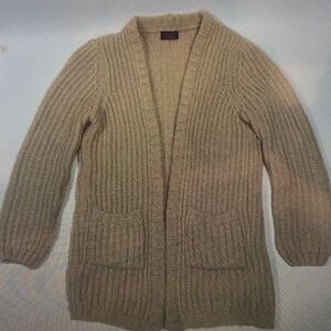 Men's Beige Cardigan Sweater
